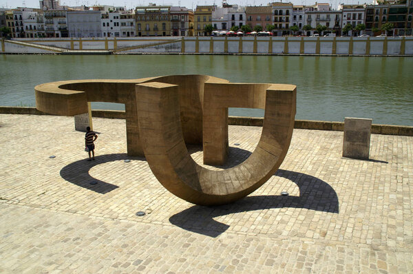 Monumento of Eduardo Chillida in Seville