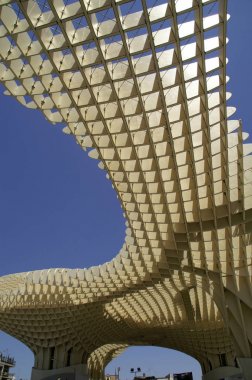 Seville (İspanya). Las Setaş de Sevilla ahşap yapısı.