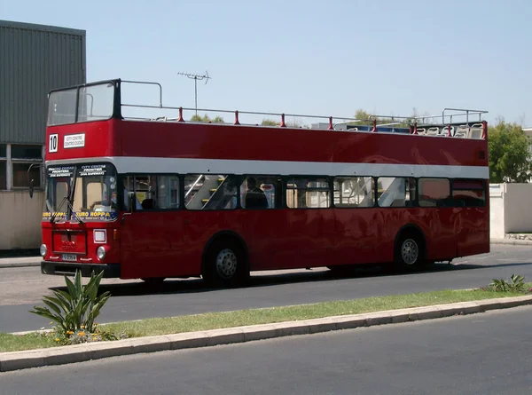 Gibraltar Verenigd Koninkrijk Typische Britse Bus Kolonie Van Gibraltal — Stockfoto