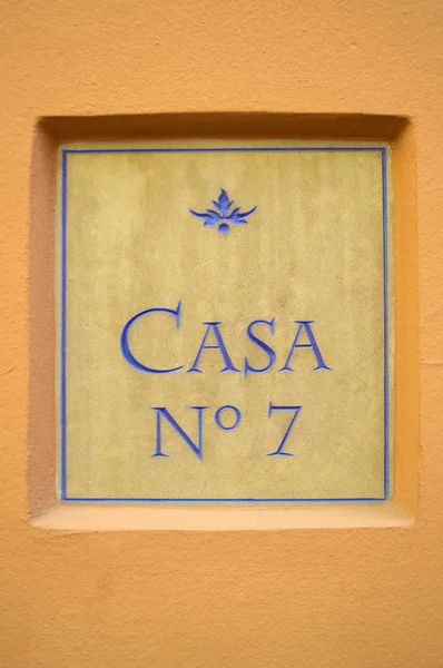 Numéro d'une maison à Sevilla — Photo