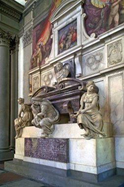 Floransa (İtalya). Michelangelo Buonarroti Floransa tarihi merkezi of Santa Croce Kilisesi iç Türbesi