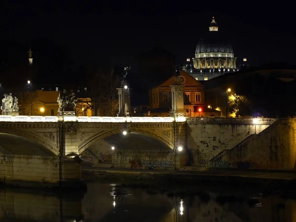 Roma Italia Ponte Vittorio Emanuele Nella Città Roma — Foto Stock