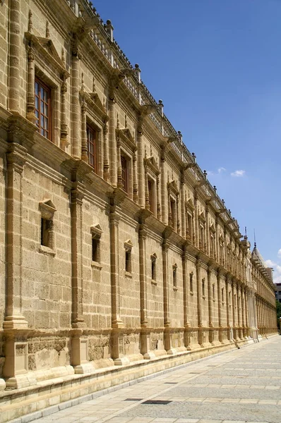 Sevilla Espanha Detalhe Exterior Hospital Das Cinco Feridas Sede Parlamento — Fotografia de Stock