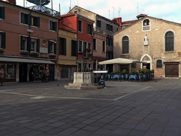 Венеция Италия Небольшая Площадь Городе Венеция — стоковое фото