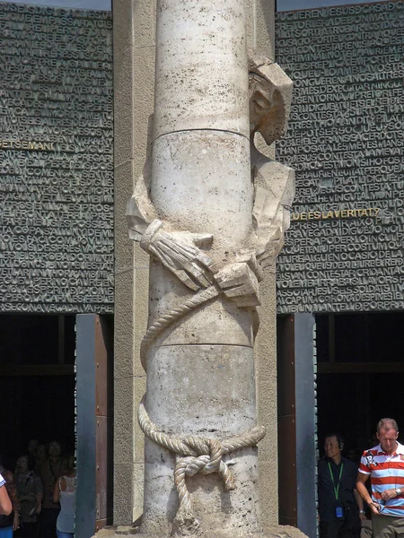 Barcelona Spanien Detail Verblasst Die Leidenschaft Der Sagrada Familia Barcelona — Stockfoto