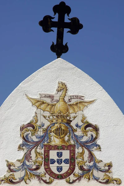 Tavira Portugal Vapenskölden Den Byn Tavira Portugisiska Algarve — Stockfoto