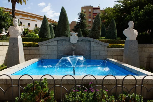 Linares Jaen Spanje Monument Marquises Linares Het Plaza Constitucin Van — Stockfoto