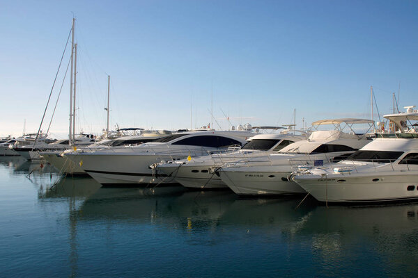 Marbella (Spain). Yacht moored in Puerto Banus