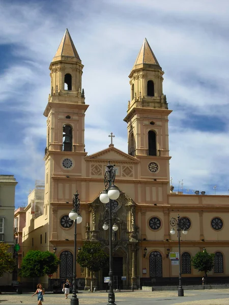Cadiz Hiszpania Kościół San Antonio Zabytkowym Centrum Kadyksu — Zdjęcie stockowe
