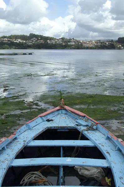 Combarro Pontevedra Spanien Fischerboot Der Mündung Der Pontevedra — Stockfoto