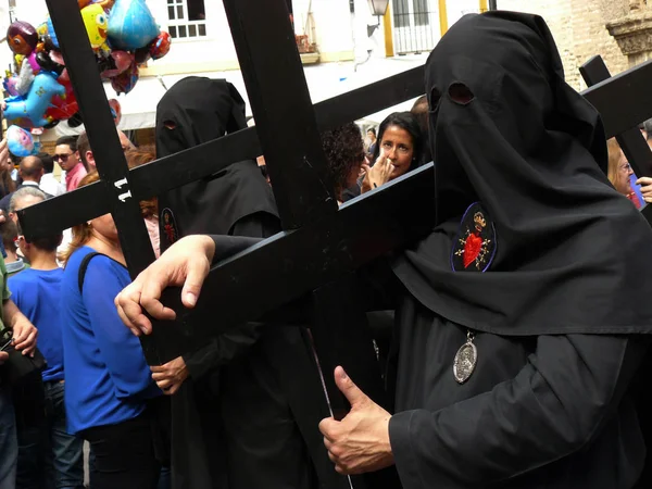 Sevilla Spain Nazarenes Brotherhood Servites Holy Week Seville — Stock Photo, Image