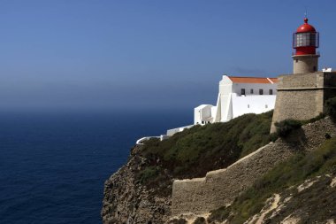 Cabo de San Vicente (Sagres) Portekiz. Portekizce Albarve Cabo de San Vicente feneri.
