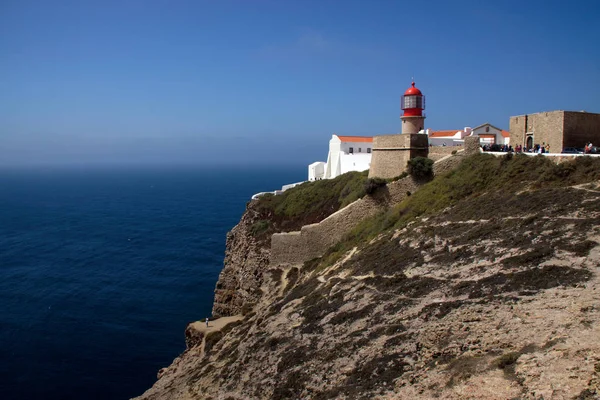 Cabo San Vicente Sagres Portugal Vistas Del Faro Cabo San — Foto de Stock