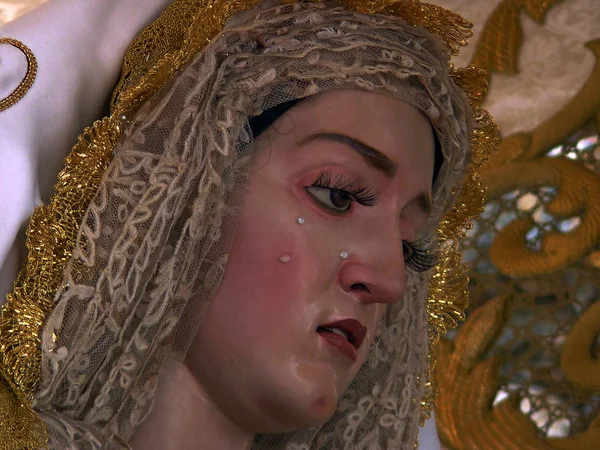 Γρανάδα Ισπανία Βήμα Πάσχα Πρόσωπο Της Θεοτόκου Της Αυγής — Φωτογραφία Αρχείου