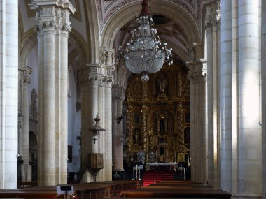 Baeza (Jaen) İspanya. Orta nefin Nativity of Our Lady of Baeza Baeza şehir Katedrali