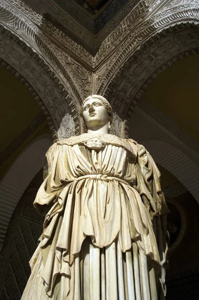 Sevilha Espanha Escultura Pátio Principal Casa Pilatos Palácio San Anders — Fotografia de Stock