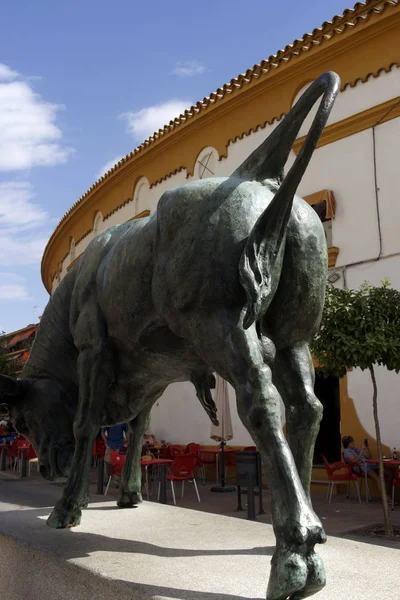 Linares Jaen Španělsko Památník Statečného Býk Vedle Bullring Linares — Stock fotografie