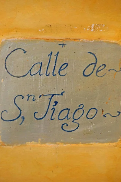 Μάλαγα Ισπανία Πινακίδες Παλιού Δρόμου Στο Ιστορικό Κέντρο Της Μάλαγα — Φωτογραφία Αρχείου