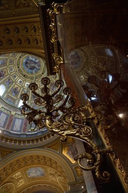 Budapeşte (Macaristan). Budapeşte 'deki St. Stephen Bazilika Katedrali' nin içinde ayrıntı