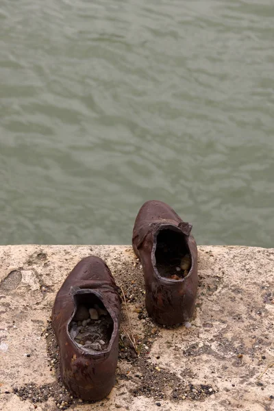 Budapest Ungarn Denkmal Für Budapester Schuhe — Stockfoto