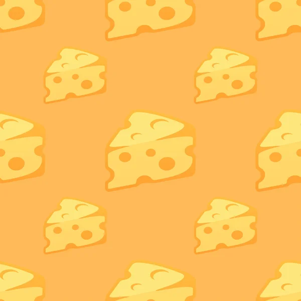 チーズの部分とのシームレスなパターン — ストックベクタ