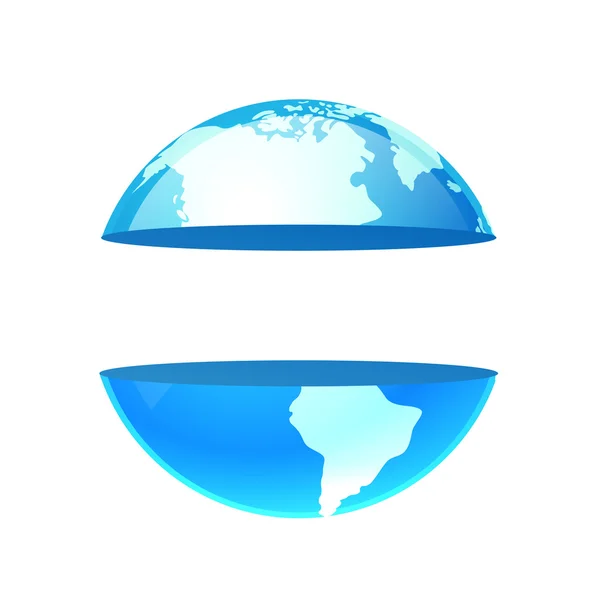 Logo Planeta Terra com espaço de cópia —  Vetores de Stock