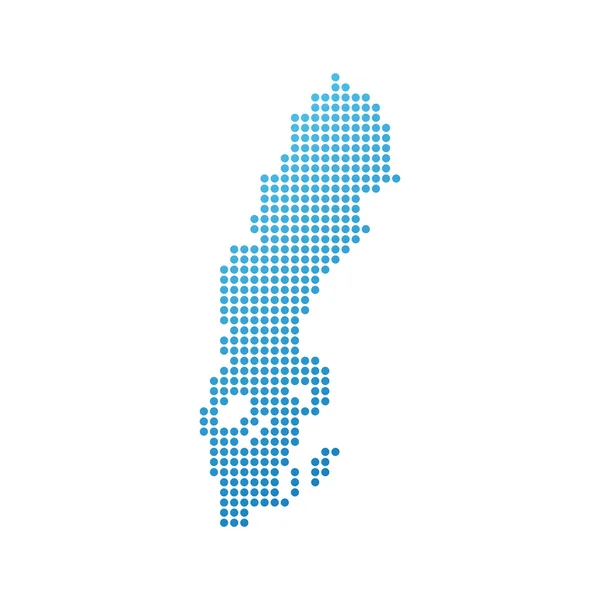 Mapa online de Suecia — Vector de stock