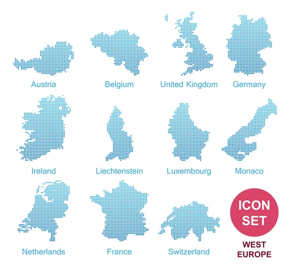 Κομητείες της Δυτικής Ευρώπης — Διανυσματικό Αρχείο