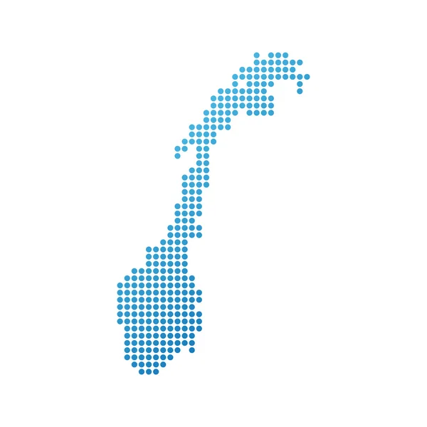 El mapa de Noruega — Vector de stock