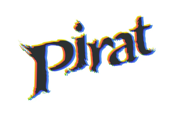 Pirata - Logotipo de texto — Vector de stock