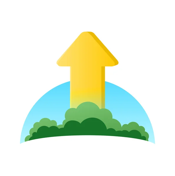 Logotipo del crecimiento ecológico — Archivo Imágenes Vectoriales