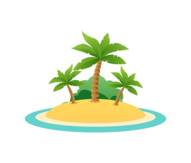 Doğa manzara, Tropic ada kum plaj ile