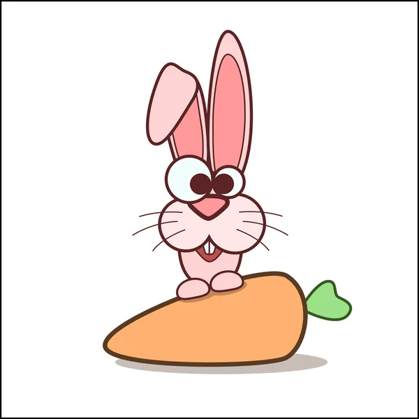 Dibujos animados divertido conejo — Vector de stock