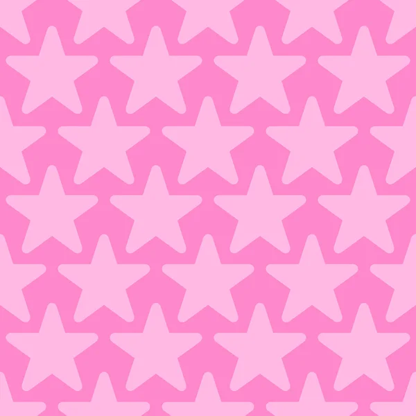 Rosa nahtloser Hintergrund mit Sternen — Stockvektor