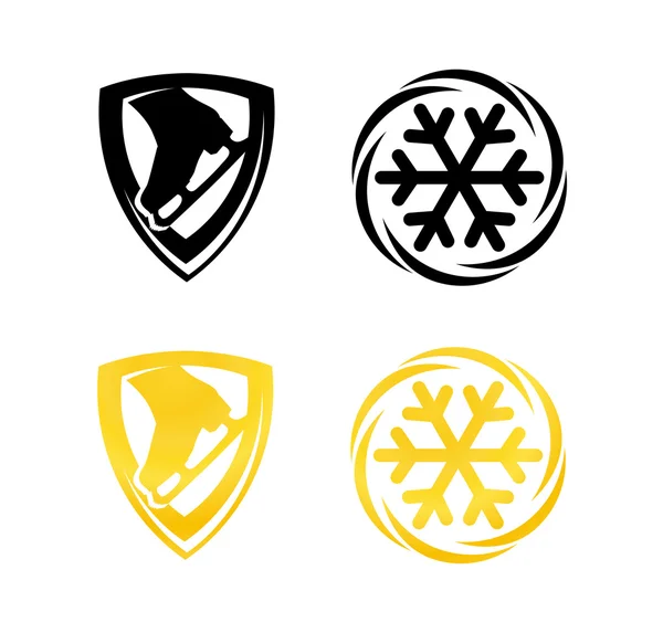 Emblema de patinaje artístico — Vector de stock