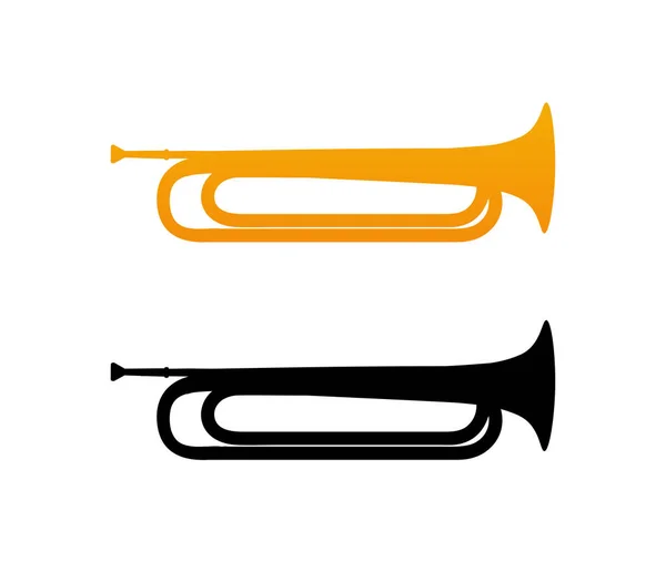 Icône Bugle doré — Image vectorielle