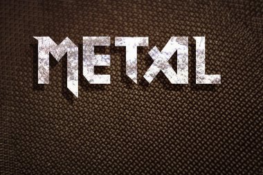 Metal metinle ses amplifikatör ızgara