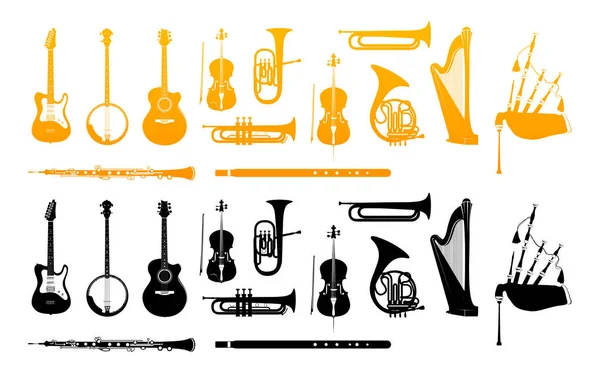 Orchestr hudební nástroj — Stockový vektor