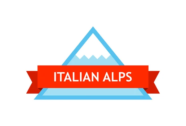 Logo de los Alpes italianos — Vector de stock