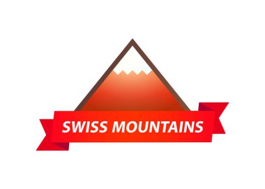 Vektör Logo İsviçre dağ