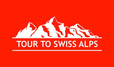 Swiss Dağları'nın beyaz Logo