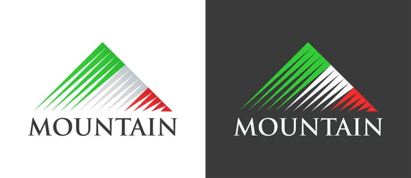 山のロゴにイタリアの国旗 — ストックベクタ