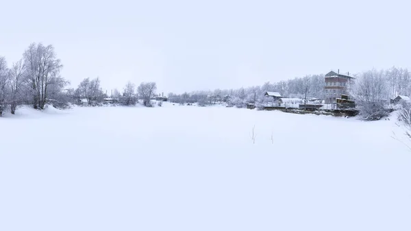 Inverno rural Fevereiro Paisagem — Fotografia de Stock