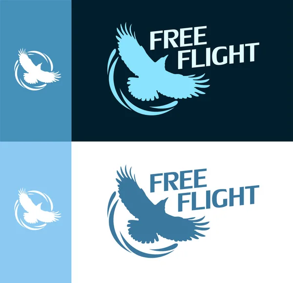 Vuelo libre - Logo redondo — Vector de stock