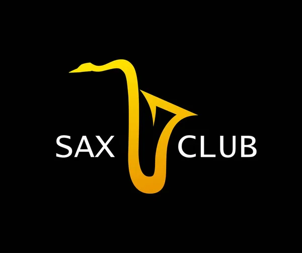 Style Logo for Sax Club — Stock Vector