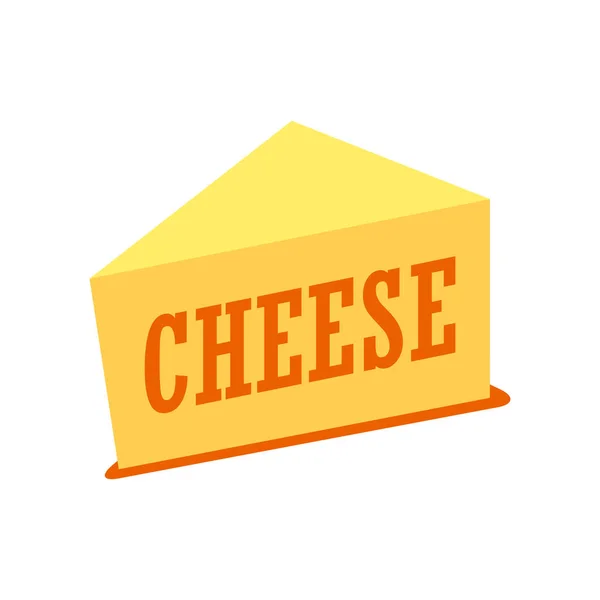 Cheddar Cheese Piece — Stock Vector