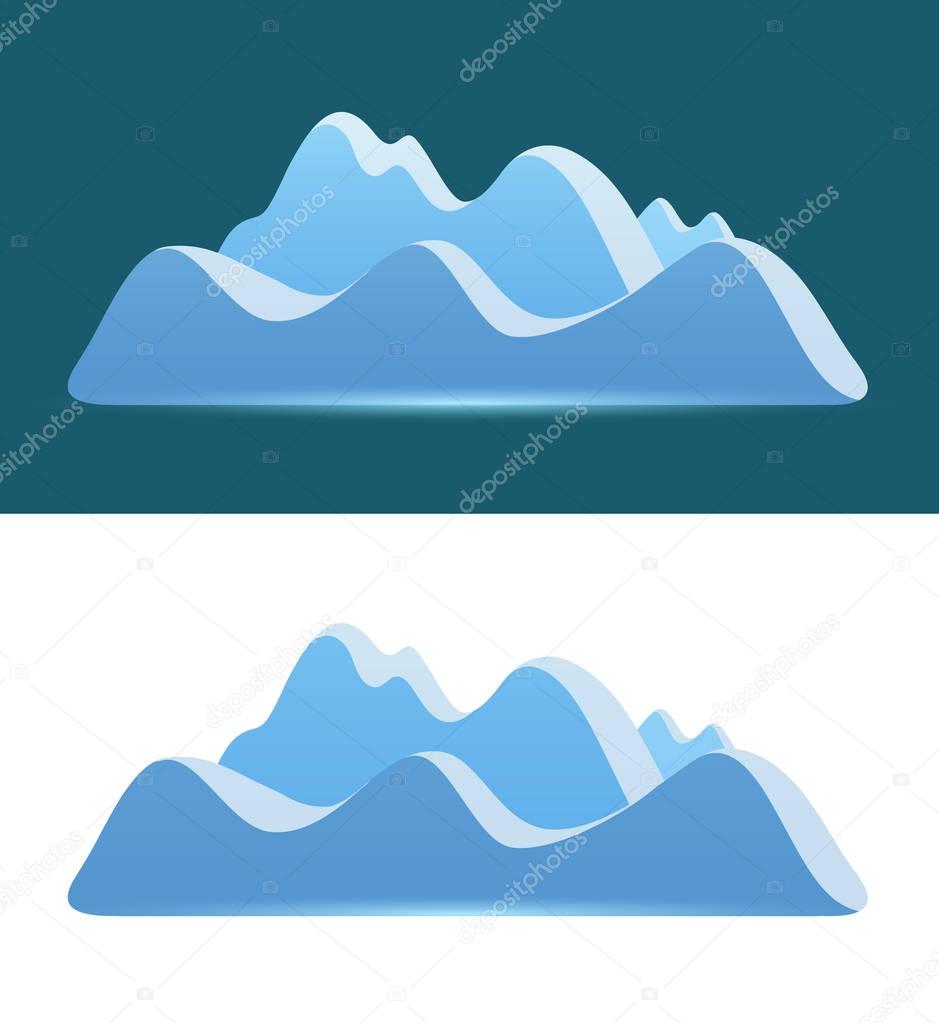Logo of Blue Mountains on White and Dark Background.