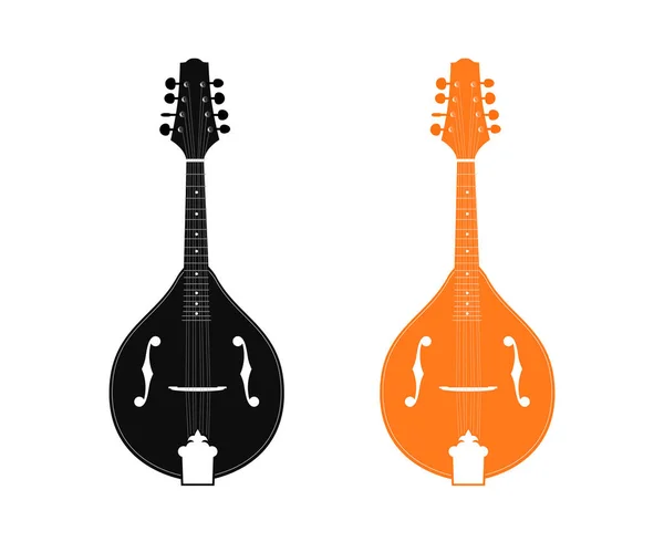 Siluett av Mandolin — Stock vektor