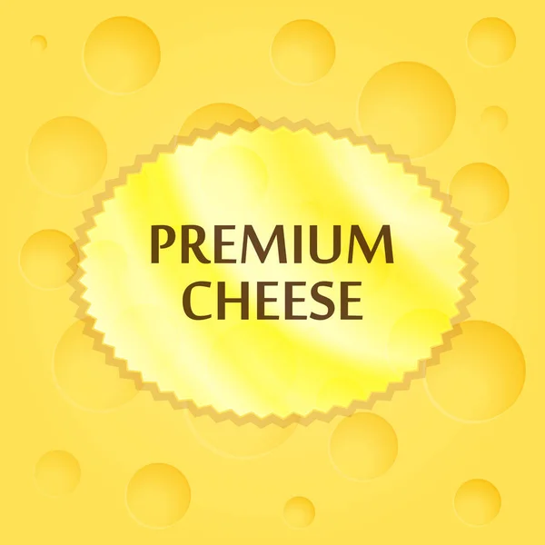 Emblema de queso premium — Vector de stock