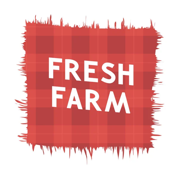 Emblema de granja fresca — Vector de stock